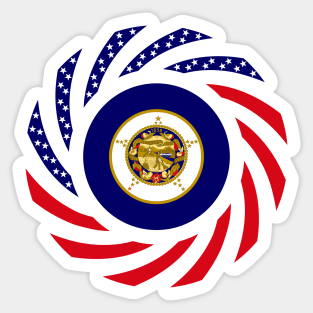 Minnesota Murican Patriot Flag Series Sticker